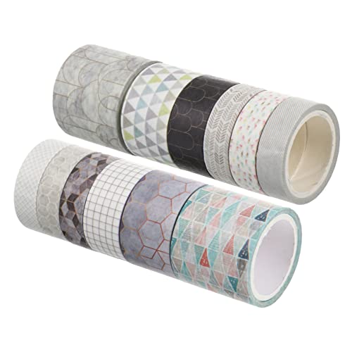 Homoyoyo 12 Rollen Washi Tape Dekorative Klebebänder Washi Papier für Scrapbooking DIY Projekte und mit Geometrischen Mustern Ablösbar und Rückstandsfrei Homoyoyo 12 Rollen Washi Tape Dekorative Klebebänder Washi Papier für Scrapbooking DIY Projekte und mit Geometrischen Mustern Ablösbar und Rückstandsfrei von Homoyoyo