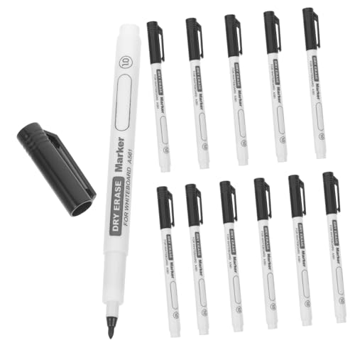 Homoyoyo 12 Stück Abwischbare Whiteboard Marker Feinspitze für Klassenzimmer Büro und Kreative Anwendungen für Glastafeln und Glatte Oberflächen von Homoyoyo
