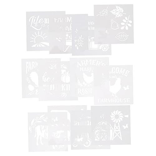 Homoyoyo 12 Stück Bauernhof Malvorlagen Wiederverwendbare Schablonen für Zeichenvorlagen für DIY Dekoration und Scrapbooking Sicher und Langlebig Homoyoyo 12 Stück Bauernhof Malvorlagen Wiederverwendbare Schablonen für Zeichenvorlagen für DIY Dekoration und Scrapbooking Sicher und Langlebig von Homoyoyo