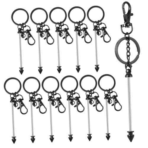 Homoyoyo 12 Stück Beadable Schlüsselanhänger Streifen Metall Schlüsselanhänger Rohlinge zum Basteln Schwarz für Kreative Diy Projekte und Persönliche Homoyoyo 12 Stück Beadable Schlüsselanhänger Streifen Metall Schlüsselanhänger Rohlinge zum Basteln Schwarz für Kreative Diy Projekte und Persönliche von Homoyoyo