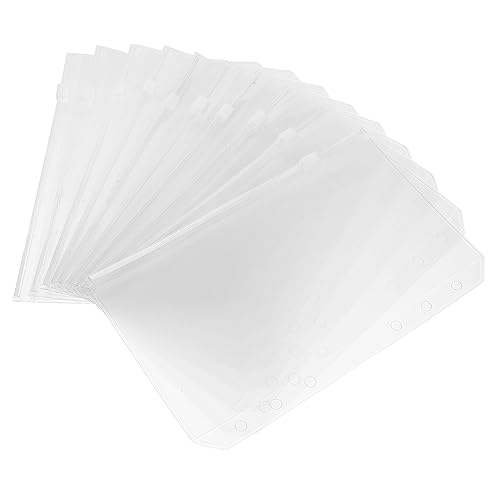 Homoyoyo 12 Stück Budget Binder Taschen Reißverschluss Taschen für Budgetplanung Transparente PVC Hüllen für Dokumente und Quittungen für Zuhause und Büro von Homoyoyo