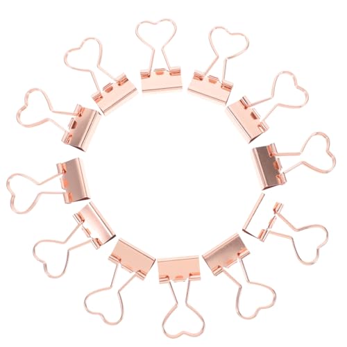 Homoyoyo 12 Stück Büroklammern Binder Clips Dokumentenklammern Roségold Praktische Papierclips für Büro und Schule für Studenten und Lehrer Homoyoyo 12 Stück Büroklammern Binder Clips Dokumentenklammern Roségold Praktische Papierclips für Büro und Schule für Studenten und Lehrer von Homoyoyo