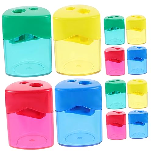 Homoyoyo 12 Stück Doppelloch Bleistiftspitzer Teilig Handantrieb Tragbare Anspitzer für Schule und Büro Robustes und Stahlmaterial Farbenfrohes Design Homoyoyo 12 Stück Doppelloch Bleistiftspitzer Teilig Handantrieb Tragbare Anspitzer für Schule und Büro Robustes und Stahlmaterial Farbenfrohes Design von Homoyoyo