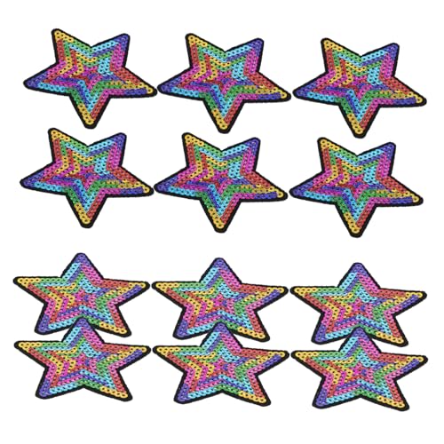 Homoyoyo 12 Stück Fünfzackige Sterne, Pailletten-stickerei, Aufnäher, Stern-applikationen, Diy-pailletten-stoffaufkleber Für Schuhe, Hüte, Rucksäcke, Mehrfarbig Homoyoyo 12 Stück Fünfzackige Sterne, Pailletten-stickerei, Aufnäher, Stern-applikationen, Diy-pailletten-stoffaufkleber Für Schuhe, Hüte, Rucksäcke, Mehrfarbig von Homoyoyo