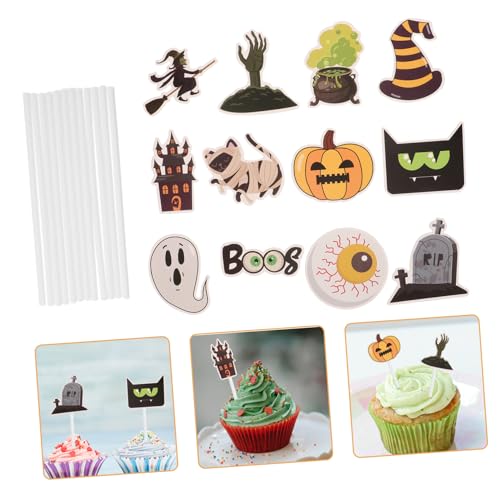 Homoyoyo 12 Stück Kürbis Flagge Dekorate Grabstein-cupcake-topper Kürbis-cupcake-topper Halloween -kuchendekorationen Papier Homoyoyo 12 Stück Kürbis Flagge Dekorate Grabstein-cupcake-topper Kürbis-cupcake-topper Halloween -kuchendekorationen Papier von Homoyoyo