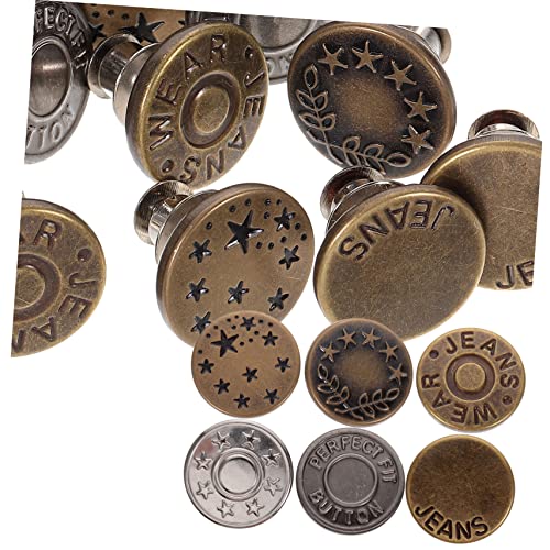 Homoyoyo 12 Stück Teiliges Abnehmbare Jeansknöpfe Taillenversteller Clips Verstellbare Hitzebeständige Metallknöpfe für Hosen Wiederverwendbare Bundknöpfe Einfache Befestigung ohne Nähen Homoyoyo 12 Stück Teiliges Abnehmbare Jeansknöpfe Taillenversteller Clips Verstellbare Hitzebeständige Metallknöpfe für Hosen Wiederverwendbare Bundknöpfe Einfache Befestigung ohne Nähen von Homoyoyo