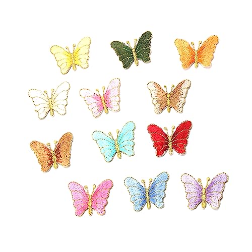 Homoyoyo 12 Stück Teiliges Bestickte Schmetterlings Patches mit Hot Melt Kleber Hochwertige Stoffreparatur Aufnäher für Kleidung Taschen und DIY Textil Dekoration Homoyoyo 12 Stück Teiliges Bestickte Schmetterlings Patches mit Hot Melt Kleber Hochwertige Stoffreparatur Aufnäher für Kleidung Taschen und DIY Textil Dekoration von Homoyoyo