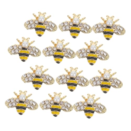 Homoyoyo 12 Stück Teiliges Bienen Nail Art Charms aus Legierung mit funkelndem Strass Kreative Nageldekoration für Stilvolle und Sichere DIY Nagel Schmuck Zubehör Homoyoyo 12 Stück Teiliges Bienen Nail Art Charms aus Legierung mit funkelndem Strass Kreative Nageldekoration für Stilvolle und Sichere DIY Nagel Schmuck Zubehör von Homoyoyo