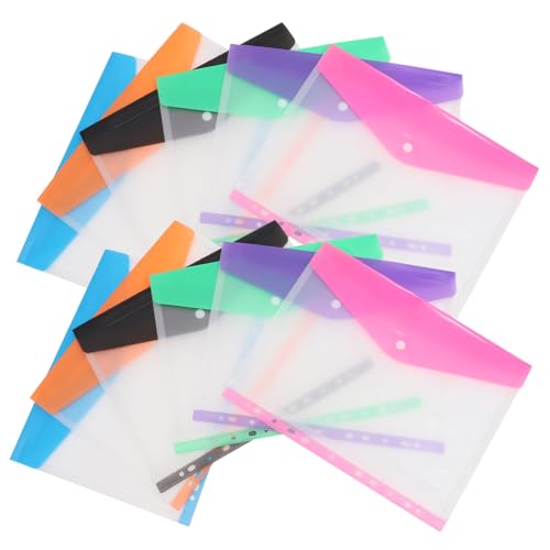 Homoyoyo 12 Stück Teiliges Bunte PP Dokumententaschen mit Druckknopf Lose Hüllen Leichte Langlebige Ordnertaschen für Büro und Schule Transparent Wasserabweisend für Ordner Geeignet Homoyoyo 12 Stück Teiliges Bunte PP Dokumententaschen mit Druckknopf Lose Hüllen Leichte Langlebige Ordnertaschen für Büro und Schule Transparent Wasserabweisend für Ordner Geeignet von Homoyoyo
