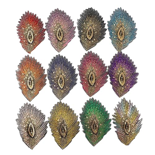 Homoyoyo 12 Stück Teiliges Bunte Pailletten Pfauenfeder Stoffpatches Bestickte DIY Kleidung Aufnäher Langlebige Stickerei Applikationen für Mode Taschen Bastelprojekte Textilgestaltung Homoyoyo 12 Stück Teiliges Bunte Pailletten Pfauenfeder Stoffpatches Bestickte DIY Kleidung Aufnäher Langlebige Stickerei Applikationen für Mode Taschen Bastelprojekte Textilgestaltung von Homoyoyo
