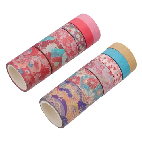 Homoyoyo 12 Stück Teiliges Dekoratives Washi Tape Set mit Umweltfreundlichen Biologisch Abbaubaren Klebebändern in Modischen Mustern für DIY Bastelzubehör Scrapbooking und Kreative von Homoyoyo
