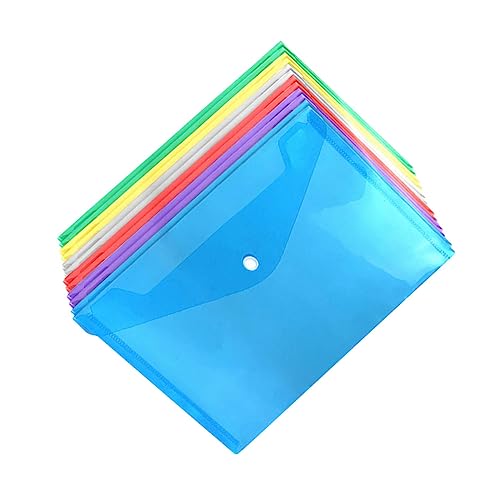 Homoyoyo 12 Stück Teiliges Dokumentenaufbewahrungsset Bunte PP Taschen für Unterlagen und Reißfest für Schule Büro und Reisen von Homoyoyo