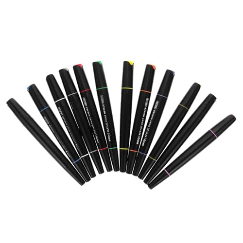 Homoyoyo 12 Stück Teiliges Doppelseitige Acrylmarker Wasserfeste Paint Marker Stifte mit Feiner und Breiter Spitze Multifunktionale und Zeichenstifte für DIY Keramik Leinwand und Homoyoyo 12 Stück Teiliges Doppelseitige Acrylmarker Wasserfeste Paint Marker Stifte mit Feiner und Breiter Spitze Multifunktionale und Zeichenstifte für DIY Keramik Leinwand und von Homoyoyo