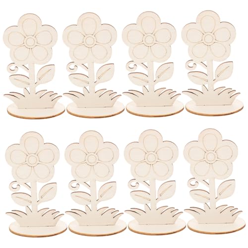 Homoyoyo 12 Stück Teiliges Holzblumen zum Bemalen Leichte DIY Holzblumen Dekoration für Frühling Hochzeit Geburtstag Originelles Handwerk und Wohnkultur von Homoyoyo