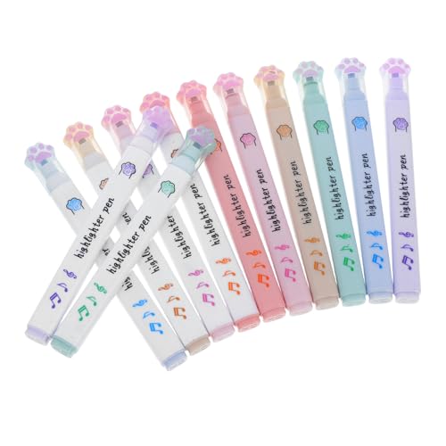 Homoyoyo 12 Stück Teiliges Kawaii Katzenpfoten Textmarker Pastellfarbene Wasserbasierte Marker mit Klarer Lichtechter und Leicht für Schule Büro Studium und Unterwegs Homoyoyo 12 Stück Teiliges Kawaii Katzenpfoten Textmarker Pastellfarbene Wasserbasierte Marker mit Klarer Lichtechter und Leicht für Schule Büro Studium und Unterwegs von Homoyoyo