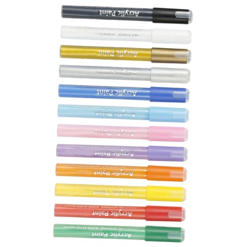 Homoyoyo 12 Stück Teiliges Kreative Zeichenstifte Wasserfarben Marker für Scrapbooking DIY Projekte Ergonomisches Design Leuchtende Farben für Anfänger und Profis von Homoyoyo