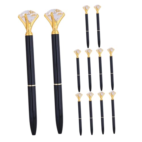 Homoyoyo 12 Stück Teiliges Metall Kugelschreiber mit Kristallblende Schnelltrocknende Schwarze Tinte Eleganter Schreibstift für Schule Büro Hochzeit Brautdusche Homoyoyo 12 Stück Teiliges Metall Kugelschreiber mit Kristallblende Schnelltrocknende Schwarze Tinte Eleganter Schreibstift für Schule Büro Hochzeit Brautdusche von Homoyoyo