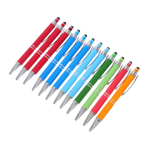 Homoyoyo 12 Stück Teiliges Metall Kugelschreiber mit Stylus Spitze Reibungsloses Schreiben Ergonomisch Robust Bunte Tintenfarben für Schule Büro und Studenten Homoyoyo 12 Stück Teiliges Metall Kugelschreiber mit Stylus Spitze Reibungsloses Schreiben Ergonomisch Robust Bunte Tintenfarben für Schule Büro und Studenten von Homoyoyo