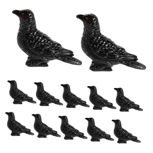 Homoyoyo 12 Stück Teiliges Mini Krähen Resin Figurine Garten Desktop Ornament Mikro Landschaft Halloween Tischdekoration Realistische Kleine Vogel Statue Homoyoyo 12 Stück Teiliges Mini Krähen Resin Figurine Garten Desktop Ornament Mikro Landschaft Halloween Tischdekoration Realistische Kleine Vogel Statue von Homoyoyo