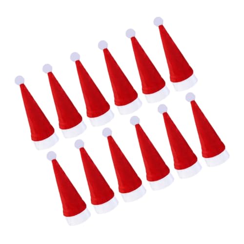 Homoyoyo 12 Stück Teiliges Mini Weihnachtsmützen aus Mini Nikolausmützen als Besteckhalter Weinflaschenverschluss und Lutscher Deko Langlebige Xmas Tischdekoration für Festliche Homoyoyo 12 Stück Teiliges Mini Weihnachtsmützen aus Mini Nikolausmützen als Besteckhalter Weinflaschenverschluss und Lutscher Deko Langlebige Xmas Tischdekoration für Festliche von Homoyoyo