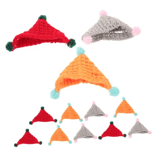 Homoyoyo 12 Stück Teiliges Miniatur Gestrickte Puppenhüte Wolle Handgefertigte Kleine Häkelmützen für Puppen Kleintiere und Figuren DIY Strickmützen für Bastelprojekte Party und von Homoyoyo