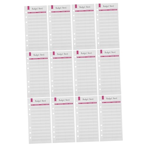Homoyoyo 12 Stück Teiliges Nachfüllpapier Budget Sheets mit Lochung Rotes Budget Nachfüllset für Ringbuch Cash Envelope Tracker und Tägliche Ausgabenplanung Leicht und Praktisch für Homoyoyo 12 Stück Teiliges Nachfüllpapier Budget Sheets mit Lochung Rotes Budget Nachfüllset für Ringbuch Cash Envelope Tracker und Tägliche Ausgabenplanung Leicht und Praktisch für von Homoyoyo