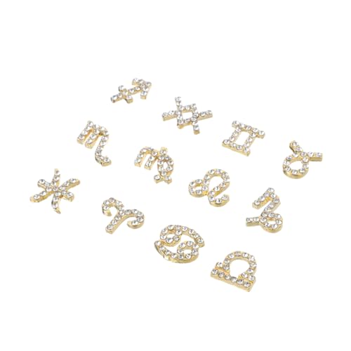 Homoyoyo 12 Stück Teiliges Nagelkunst aus Langlebiger Legierung Kreative Maniküre Dekoration mit Funkelnden Strasssteinen Geeignet für DIY Nail Art Zuhause und Nagelsalon von Homoyoyo