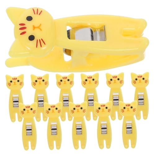 Homoyoyo 12 Stück Teiliges Niedliche Katzenpapierklammern Multifunktionale Büroklammern Snackclips für Dokumente und Lebensmittel Praktischer Organizer für Zuhause und Büro von Homoyoyo
