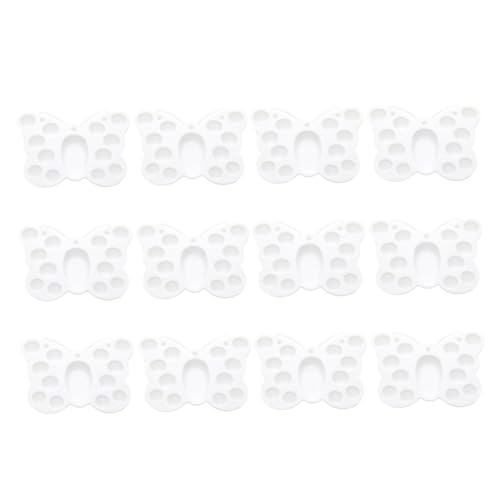 Homoyoyo 12 Stück Teiliges Schmetterlingsförmiges Kunststoff Mischpalette für Multifunktionale Mehrfachfächern zum Mischen von Acrylfarben Wasserfarben und Ölpigmenten Homoyoyo 12 Stück Teiliges Schmetterlingsförmiges Kunststoff Mischpalette für Multifunktionale Mehrfachfächern zum Mischen von Acrylfarben Wasserfarben und Ölpigmenten von Homoyoyo