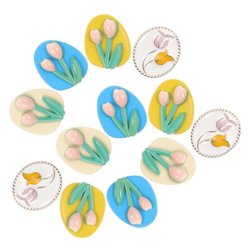 Homoyoyo 12 Stück Teiliges Stylischer Metall knöpfe in Kreativer Tulpenform Kleine Dekorative Knöpfe aus Legiertem Material für Kleidung DIY Bastelprojekte für Hemden Pullover Hüte und von Homoyoyo