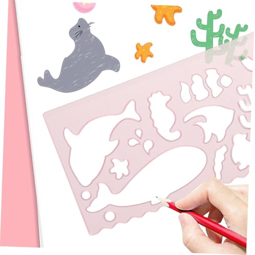 Homoyoyo 12 Stück Teiliges Tiermotiven Robuste Transparente Zeichenschablonen Vielseitig Einsetzbar für Stifte Farben Spray Wand für Künstlerisches Basteln und Malen von Homoyoyo