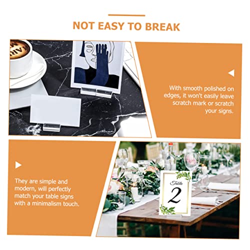 Homoyoyo 12 Stück Teiliges Transparentes Acryl Kartenhalter Stabile Kratzfeste Tischkartenständer für Nummern Menüs und Fotos Modern Minimalistisch Langlebig für Restaurant und Büro Homoyoyo 12 Stück Teiliges Transparentes Acryl Kartenhalter Stabile Kratzfeste Tischkartenständer für Nummern Menüs und Fotos Modern Minimalistisch Langlebig für Restaurant und Büro von Homoyoyo