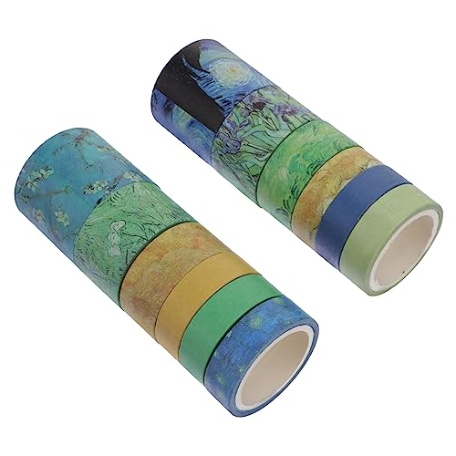 Homoyoyo 12 Stück Teiliges Washi Tape Set Kreative Dekorative Klebebänder für DIY Scrapbooking und Journals Robuste und Leicht Ablösbare Papiertapes Verschiedenen Mustern für von Homoyoyo