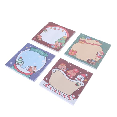 Homoyoyo 12 Stück Teiliges Weihnachtsnotizen Selbstklebend mit Xmas Motiven Ablösbare Memo Sticker für Schule Büro Leichte Wiederverwendbare Weihnachtsdekoration von Homoyoyo