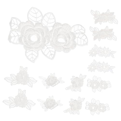 Homoyoyo 12 Stück Teiliges Weiße Spitzenblumen Aufnäher zum Aufbügeln Vielseitige DIY Kleidung Reparatur Applikationen Strapazierfähige Stickerei Flicken für Jeans Jacken Rucksäcke und Homoyoyo 12 Stück Teiliges Weiße Spitzenblumen Aufnäher zum Aufbügeln Vielseitige DIY Kleidung Reparatur Applikationen Strapazierfähige Stickerei Flicken für Jeans Jacken Rucksäcke und von Homoyoyo