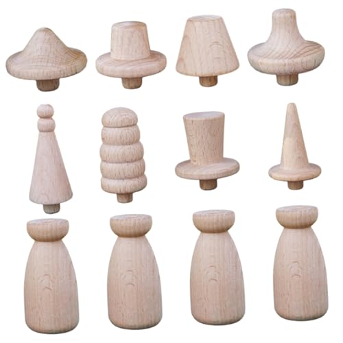 Homoyoyo 12 Stück Unfertige Holzpuppenkörper Mit Hüten – Hochwertige - Natürliche Holzfiguren Zum Bemalen Für Kreative Kunst- Und Handwerksprojekte Ideal Für DIY Enthusiasten Homoyoyo 12 Stück Unfertige Holzpuppenkörper Mit Hüten – Hochwertige - Natürliche Holzfiguren Zum Bemalen Für Kreative Kunst- Und Handwerksprojekte Ideal Für DIY Enthusiasten von Homoyoyo