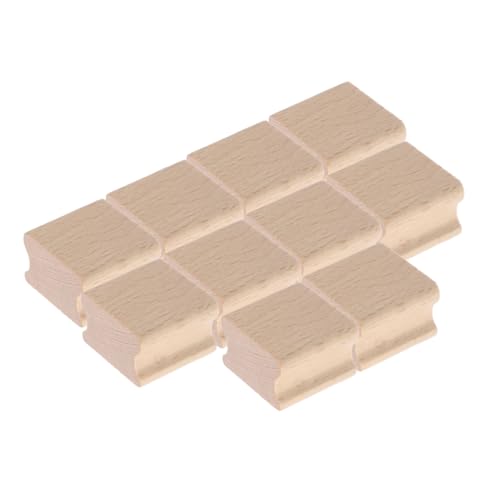 Homoyoyo 12 Stück hölzernes Siegel leere quadratische Holzwürfel gerillte DIY -Stempelwürfel Stempelherstellung von Holzblöcken DIY -Holzstempelblöcke gerillte DIY -Briefmarkenblöcke Khaki von Homoyoyo