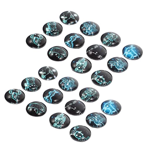 Homoyoyo 120 Stück Cabochons mit Muster DIY Bastelbedarf für Schmuck Schlüsselanhänger und Kreative Projekte Flache Rückseite Vielseitig Einsetzbar von Homoyoyo
