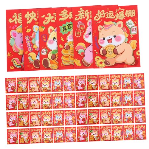 Homoyoyo 120 Stück Teiliges Chinesische Neujahrsumschläge mit Cartoon Pferdemotiv Traditionelle Hong Bao Geldumschläge für Frühlingsfest Farbenfrohe Festliche Geldtaschen für Homoyoyo 120 Stück Teiliges Chinesische Neujahrsumschläge mit Cartoon Pferdemotiv Traditionelle Hong Bao Geldumschläge für Frühlingsfest Farbenfrohe Festliche Geldtaschen für von Homoyoyo