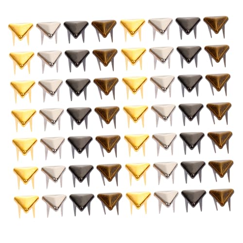 Homoyoyo 120 Stück Teiliges DIY Puppen Ziernieten Kleine Dreieckige Krallennieten Robuste Rivets für Puppenkleidung Einfache Montage Langlebig für Handgemachte Accessoires Zufällige Farbe von Homoyoyo