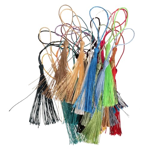 Homoyoyo 120 Stück Teiliges DIY Quasten Handgefertigte Dekorative Anhänger für Lesezeichen Schmuck und Bastelarbeiten Leichte Langlebige Mini Tasseln für Wohnkultur und Schlüsselanhänger von Homoyoyo