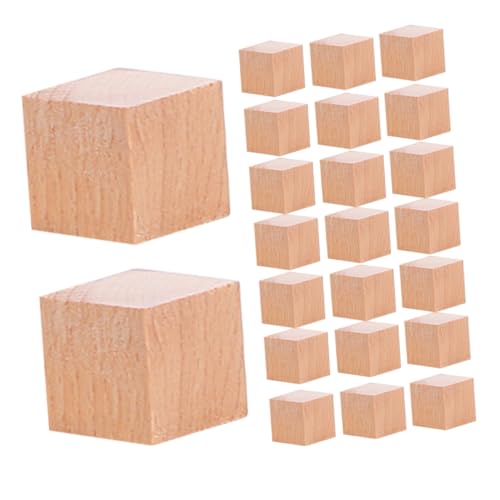 Homoyoyo 120 Stück Teiliges Unbehandelte Holz-würfel Quadratische Holzblöcke für Originelles Basteln DIY Feinmotorik und Räumlichem Denken von Homoyoyo