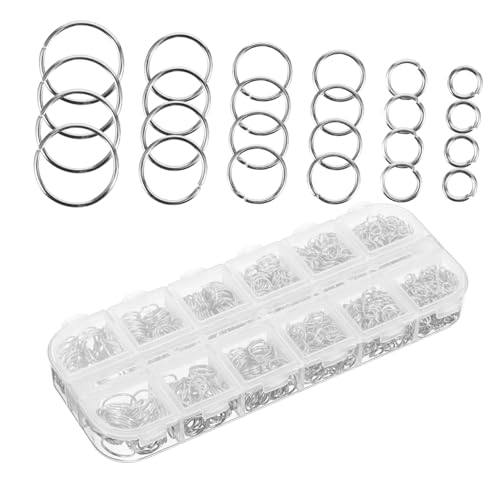 Homoyoyo 1200 Stück Offener Eisenreifen Schlüssel Ringe Schmuck-anhänger Klein Ö Stapelung Materialien Zur Schmuckherstellung Schmuckset Armband Spaltring -sprungring Silver von Homoyoyo