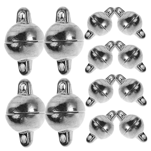 Homoyoyo 12Paare Runde Magnetverschluss Schmuckverschlüsse Für Armbänder Und Halsketten Magnetische Verschlüsse Für DIY Schmuckherstellung Zubehör Für Armbänder von Homoyoyo