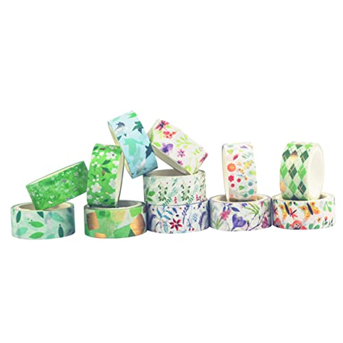 Homoyoyo 12Rollen Blumenmuster Washi Tape Dekorative Dünne Klebebänder für Scrapbooking Journaling DIY Kunsthandwerk Geschenkverpackungen und Planner Dekorationen von Homoyoyo