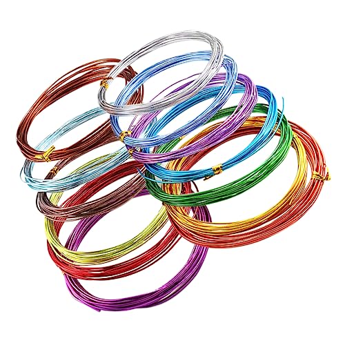 Homoyoyo 12Rollen Buntes Aluminium Schmuckdraht für DIY Bastelprojekte Flexibel Leicht für Drahtweben Perlensticken und Kreative Dekorationen pro Farben von Homoyoyo
