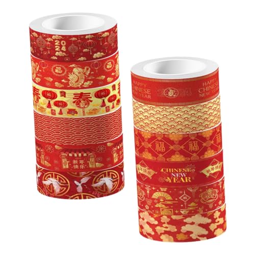 Homoyoyo 12Rollen DIY Bastel Washi Tape Für Chinesische Neujahr Dekorative Klebebänder Für Scrapbooking Tagebuch Geschenkverpackungen Und Bastelprojekte Dragon Year Homoyoyo 12Rollen DIY Bastel Washi Tape Für Chinesische Neujahr Dekorative Klebebänder Für Scrapbooking Tagebuch Geschenkverpackungen Und Bastelprojekte Dragon Year von Homoyoyo