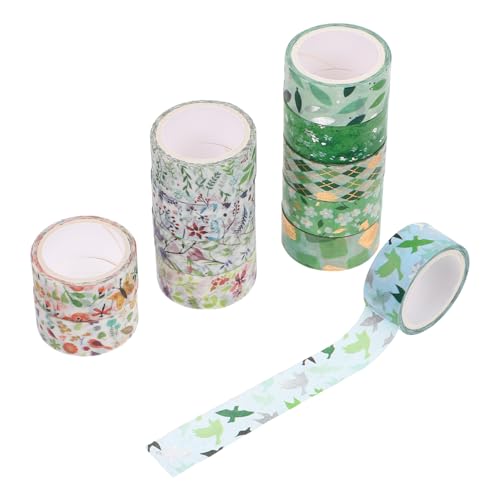 Homoyoyo 12Rollen Washi Tape DIY Scrapbooking und Geschenkverpackung Dekorative Klebebänder für Projekte Leicht Reißfest und Wiederverwendbar von Homoyoyo