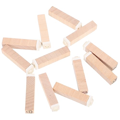 Homoyoyo 12Stücke Holzstempel für DIY Projekte Vielseitige Muster für Scrapbooking Handgefertigte Karten und Geschenkverpackungen Tragbar und Leicht für Kreative Dekorationen von Homoyoyo