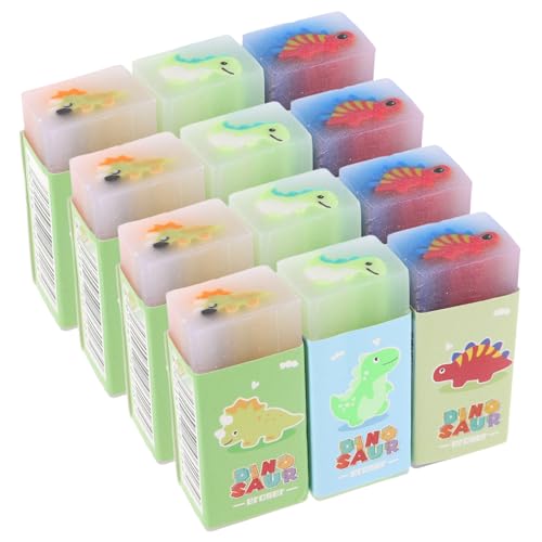 Homoyoyo 12Stücke Kawaii Dinosaurier Radiergummis Lustige Cartoon Radiergummis für Schule und Kreativprojekte aus Sicheren Materialien und Praktisch Homoyoyo 12Stücke Kawaii Dinosaurier Radiergummis Lustige Cartoon Radiergummis für Schule und Kreativprojekte aus Sicheren Materialien und Praktisch von Homoyoyo